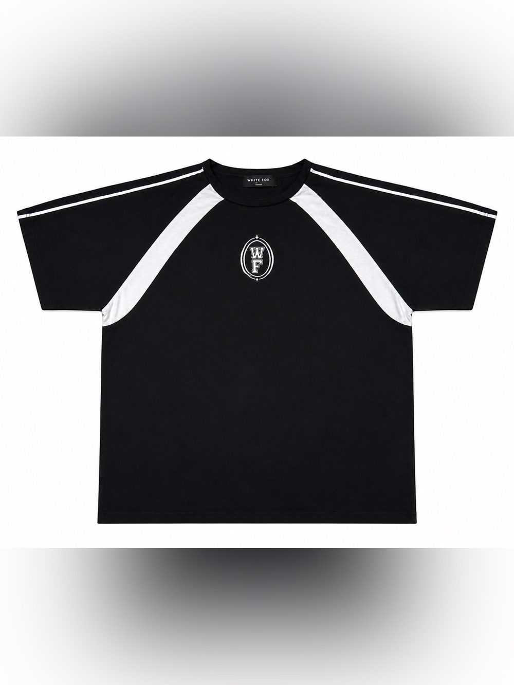 White Fox Boutique Black White Contrast Oversized T-Shirt Tee S/M Logo
